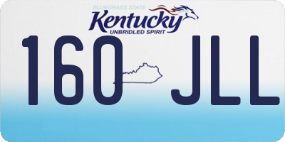 KY license plate 160JLL