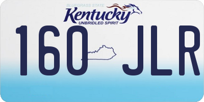 KY license plate 160JLR