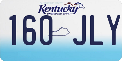 KY license plate 160JLY