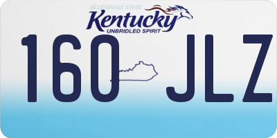 KY license plate 160JLZ