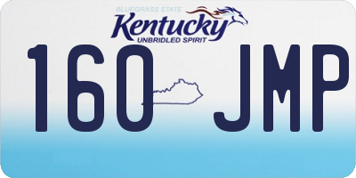 KY license plate 160JMP