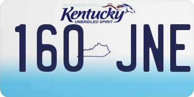KY license plate 160JNE