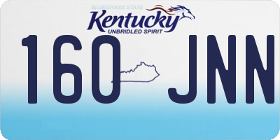 KY license plate 160JNN