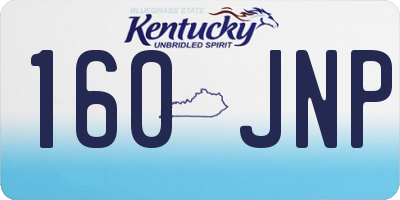 KY license plate 160JNP