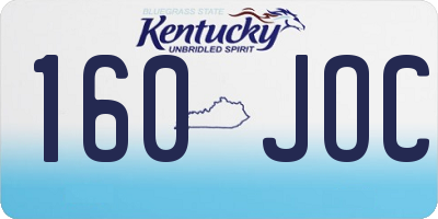 KY license plate 160JOC