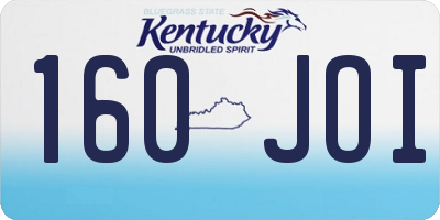 KY license plate 160JOI