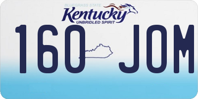 KY license plate 160JOM