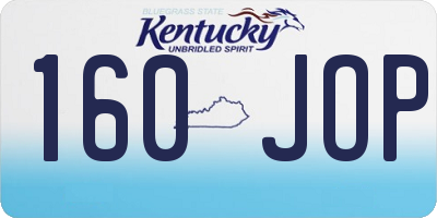 KY license plate 160JOP