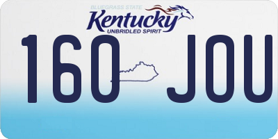 KY license plate 160JOU