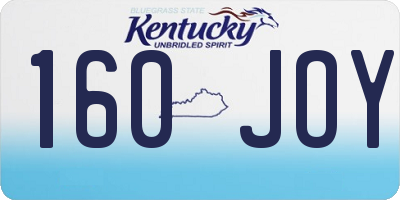 KY license plate 160JOY