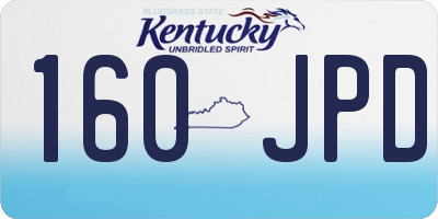 KY license plate 160JPD