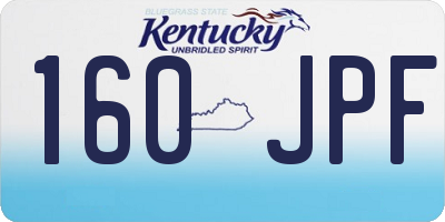 KY license plate 160JPF