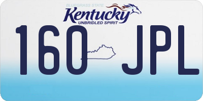 KY license plate 160JPL