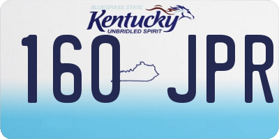 KY license plate 160JPR