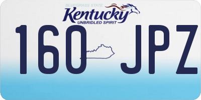 KY license plate 160JPZ