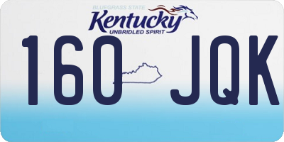 KY license plate 160JQK