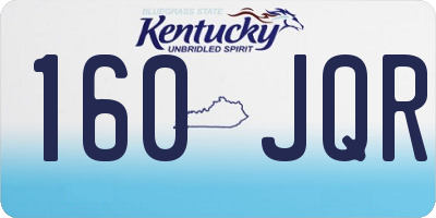 KY license plate 160JQR
