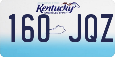 KY license plate 160JQZ