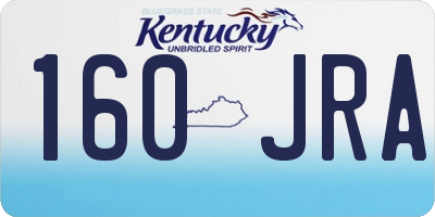 KY license plate 160JRA