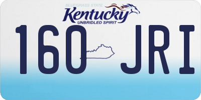 KY license plate 160JRI