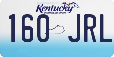 KY license plate 160JRL