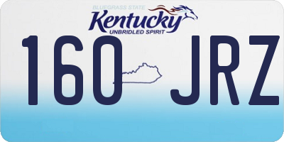 KY license plate 160JRZ