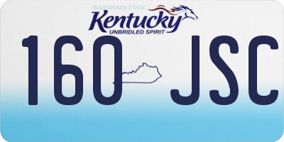 KY license plate 160JSC