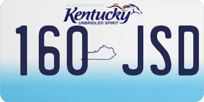 KY license plate 160JSD
