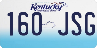 KY license plate 160JSG
