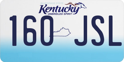 KY license plate 160JSL