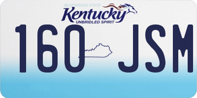 KY license plate 160JSM