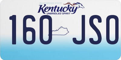 KY license plate 160JSO