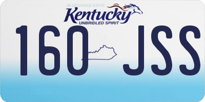 KY license plate 160JSS