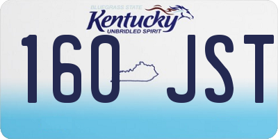 KY license plate 160JST