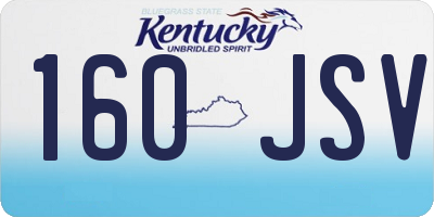 KY license plate 160JSV