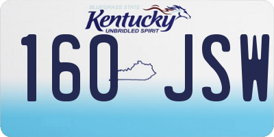 KY license plate 160JSW