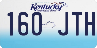 KY license plate 160JTH