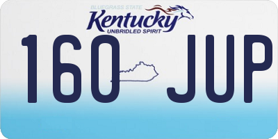 KY license plate 160JUP
