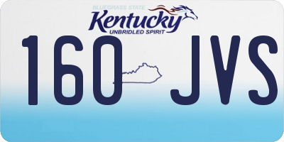 KY license plate 160JVS