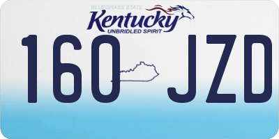 KY license plate 160JZD