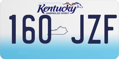 KY license plate 160JZF