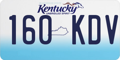 KY license plate 160KDV
