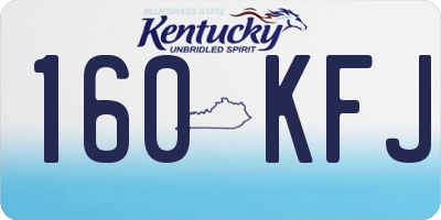 KY license plate 160KFJ