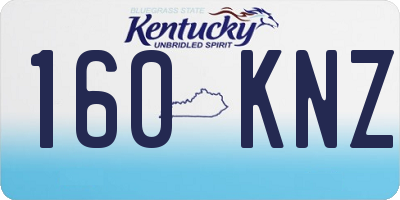 KY license plate 160KNZ