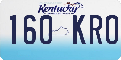 KY license plate 160KRO