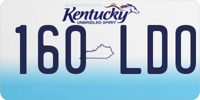 KY license plate 160LDO
