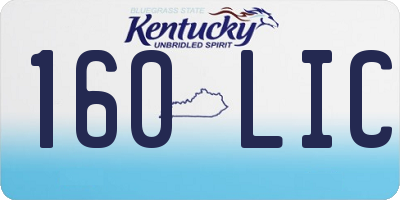 KY license plate 160LIC
