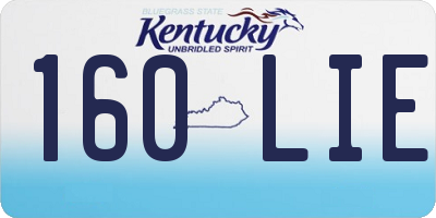 KY license plate 160LIE