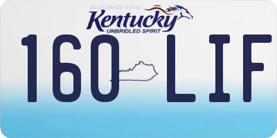 KY license plate 160LIF