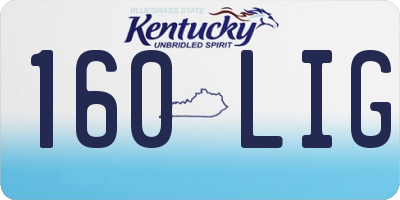 KY license plate 160LIG